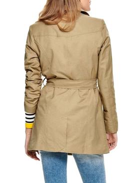 Gabardina Only Laura Camel Mujer