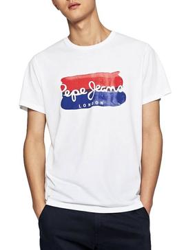 Camiseta Pepe Jeans Milburn Blanco Hombre