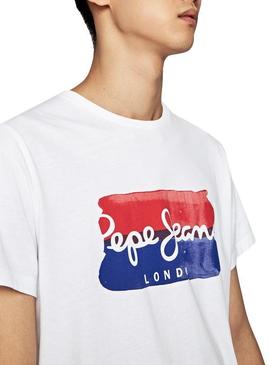 Camiseta Pepe Jeans Milburn Blanco Hombre