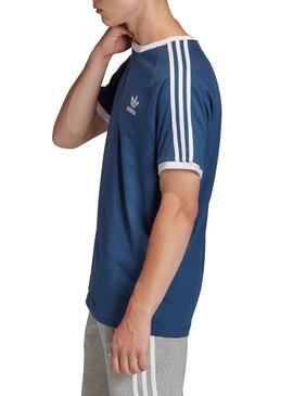 Camiseta Adidas 3 Stripes Azul para Hombre