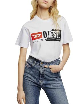 Camiseta Diesel Diego Blanco para Mujer y Hombre