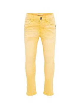 Pantalon Name It Theo Mini Amarillo Para Niño 