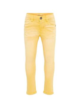 Pantalon Name It Theo Mini Amarillo Para Niño 