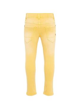 Pantalon Name It Theo Mini Amarillo Para Niño 