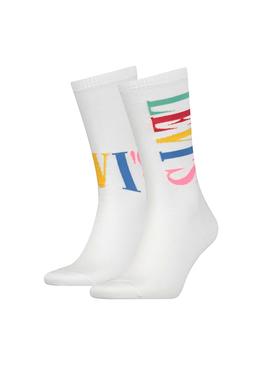 Calcetines Levis Rainbow Blanco 