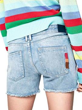 Shorts Pepe Jeans Thrasher Rainbow Para Mujer