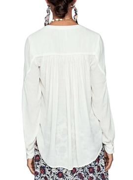 Blusa Pepe Jeans Caroline Beige Para Mujer