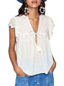 Top Pepe Jeans Elif Beige Para Mujer