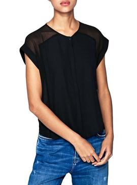 Blusa Pepe Jeans Erin Negro Para Mujer