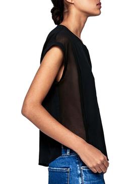 Blusa Pepe Jeans Erin Negro Para Mujer