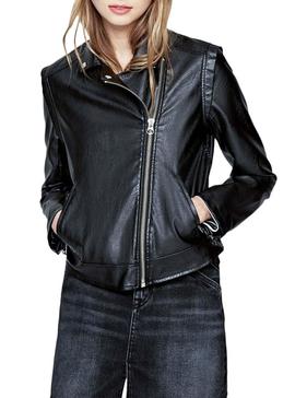 Cazadora Biker Pepe Jeans Pina Negro Mujer