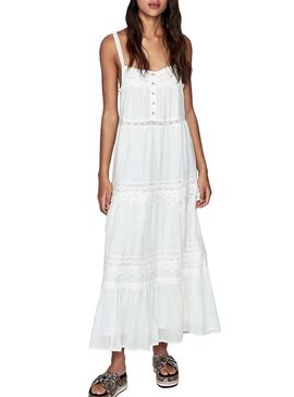 Vestido Pepe Jeans Mariana Blanco Para Mujer