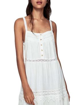 Vestido Pepe Jeans Mariana Blanco Para Mujer