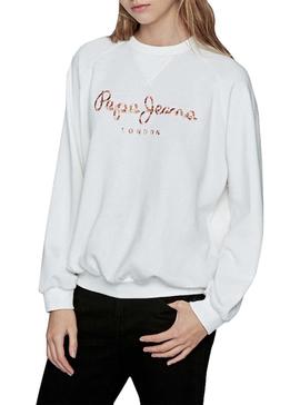 Sudadera Pepe Jeans Kara Blanco Para Mujer