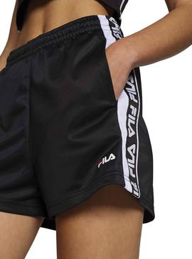 Shorts Fila Tarin Negro Para Mujer