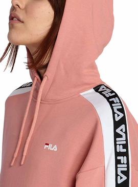 Sudadera Fila Tavora Hoody Rosa Para Mujer