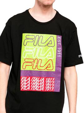 Camiseta Fila Caradoc Negro Para Hombre