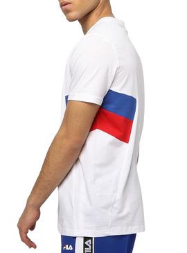 Camiseta Fila Barry Blanco Para Hombre