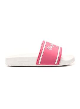 Sandalias Pepe Jeans Slider Logo Rosa Para Niña