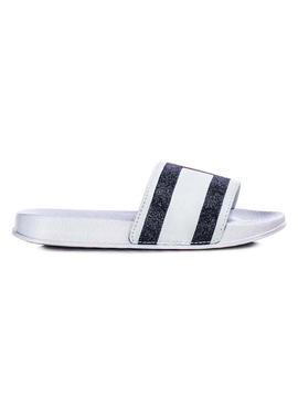 Sandalias Tommy Hilfiger Flag Print Blanco Niña