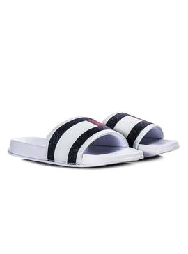 Sandalias Tommy Hilfiger Flag Print Blanco Niña