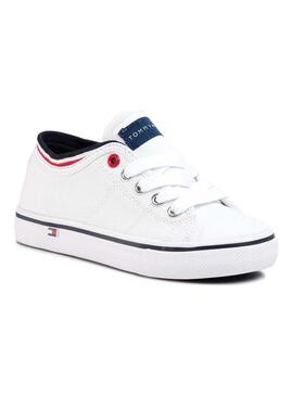 Zapatillas Tommy Hilfiger Low Blanco Para Niños