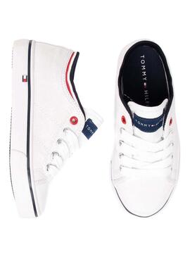 Zapatillas Tommy Hilfiger Low Blanco Para Niños