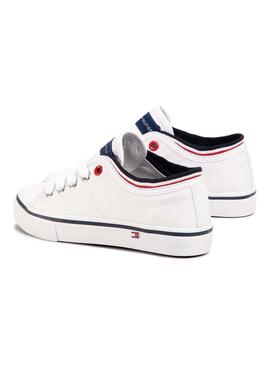 Zapatillas Tommy Hilfiger Low Blanco Para Niños