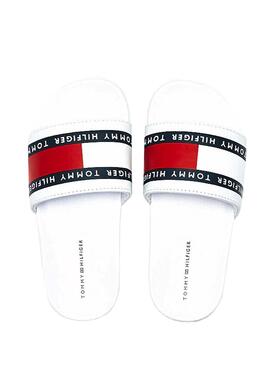 Chanclas Tommy Hilfiger Flag Blanco Para Niños