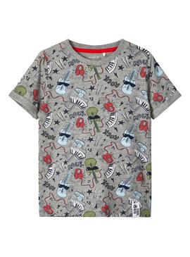 Camiseta Name It Darock Gris para Niño 