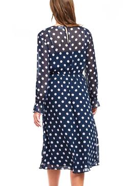 Vestido Vila Dotly Midi Lunares Mujer