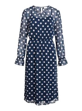 Vestido Vila Dotly Midi Lunares Mujer