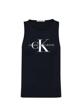 Camiseta Calvin Klein Monogram Sporty Negro Mujer
