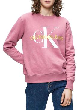 Sudadera Calvin klein Vegetable Dye Rosa Mujer