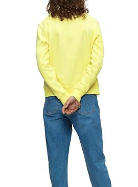Sudadera Calvin Klein Vegetable Dye Amarillo Mujer