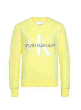 Sudadera Calvin Klein Vegetable Dye Amarillo Mujer