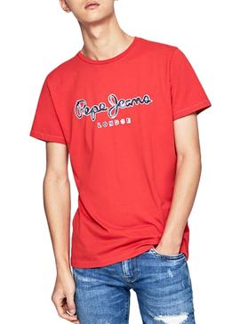 Camiseta Pepe Jeans Merton Rojo para Hombre