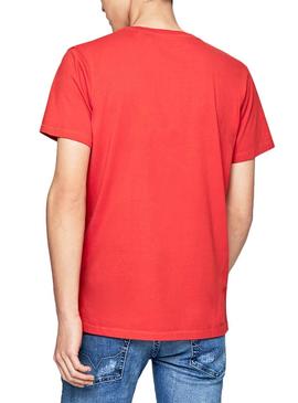 Camiseta Pepe Jeans Merton Rojo para Hombre