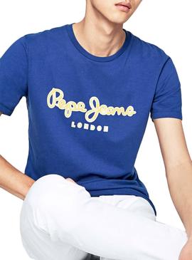 Camiseta Pepe Jeans Merton Azul para Hombre