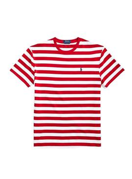 Camiseta Polo Ralph Lauren Rayas Rojo Para Hombre