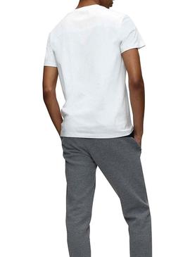 Camiseta Calvin Klein Round Logo Blanco Hombre