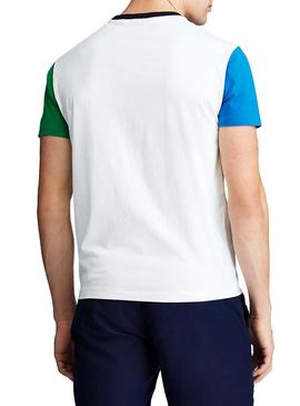 Camiseta Polo Ralph Lauren Bolsillo Blanco Hombre