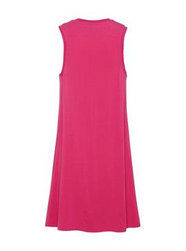 Vestido Tommy Jeans A-Line Fucsia Mujer