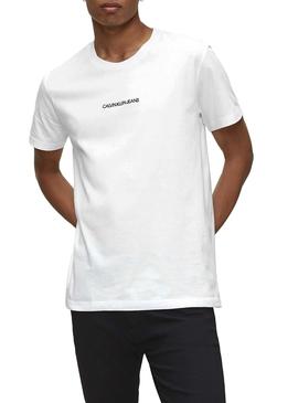 Camiseta Calvin Klein Organic Logo Blanco Hombre