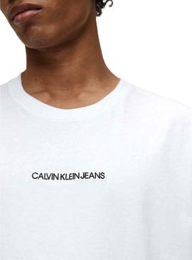 Camiseta Calvin Klein Organic Logo Blanco Hombre