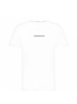 Camiseta Calvin Klein Organic Logo Blanco Hombre