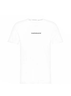 Camiseta Calvin Klein Organic Logo Blanco Hombre