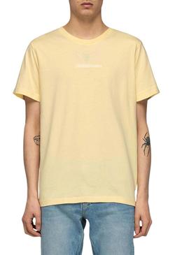 Camiseta Calvin Klein Organic Logo Amarillo Hombre