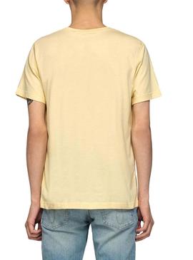 Camiseta Calvin Klein Organic Logo Amarillo Hombre