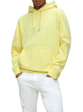 Sudadera Calvin Klein Chest Logo H Amarillo Hombre